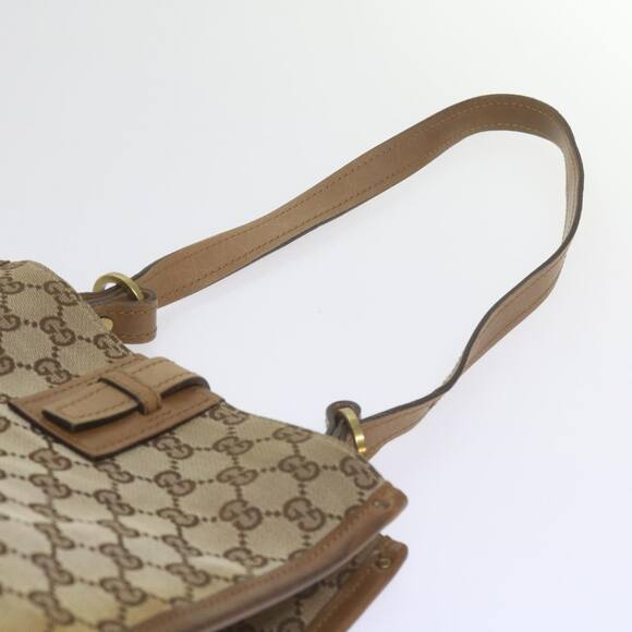 GUCCI GG Canvas Shoulder Bag Beige - Picture 9 of 12